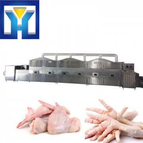 Best Price 20kw Tunnel Chicken Feet Microwave Degrease Sterilization Machine #1 image
